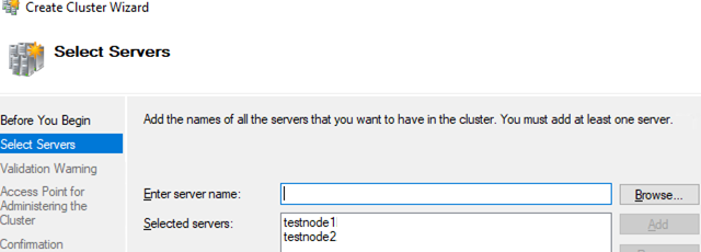 add nodes to failover cluster