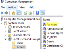 create local ftp users group