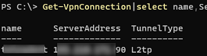 powershell - list vpn profiles on windows
