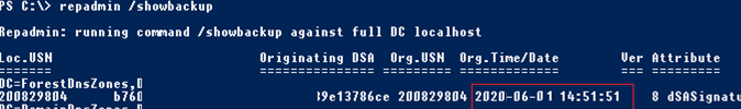 repadmin /showbackup 