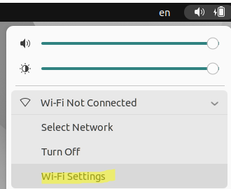 Wi-Fi settings in Gnome on Ubuntu 