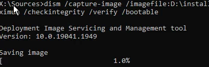 Capture Windows image with DISM