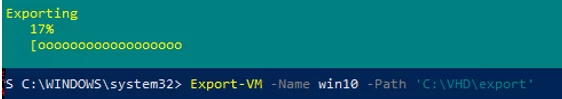 Export-VM powershell