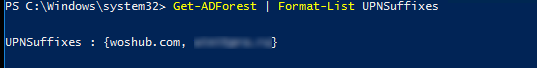 get all UPNSuffixesin Active Directory