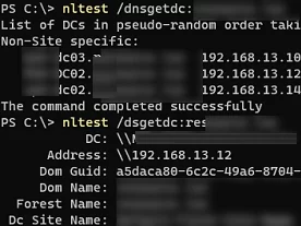 nltest - check domain AD connectivity 