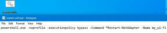 restart wifi network manually with bat file