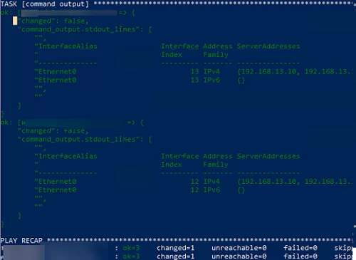 run ansible playbook against windows hosts