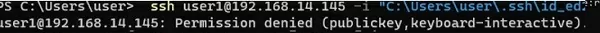 windows ssh login error: Permission denied publickey keyboard interactive